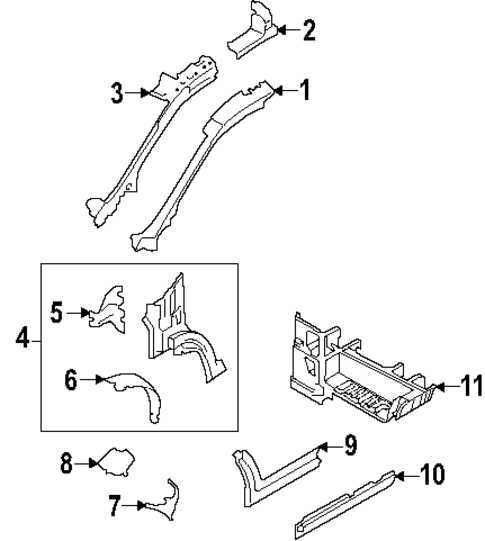 Hinge Pillar for 2025 Ford Transit-350 #1