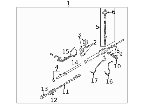 Steering Gear & Linkage for 2004 Subaru Outback #0