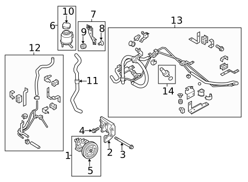Pump & Hoses for 2015 INFINITI Q70 #0