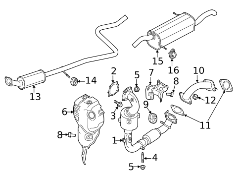 Exhaust Components for 2016 Ford Fiesta #0