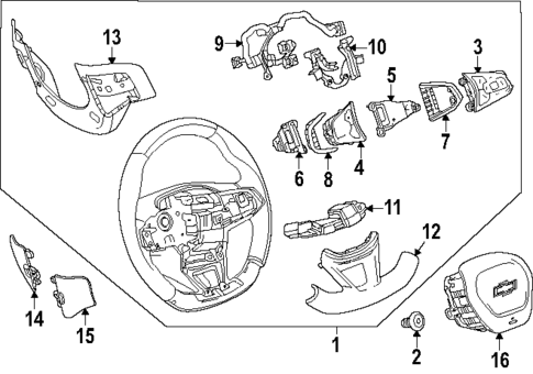 Steering Wheel & Trim for 2024 Chevrolet Trax #0