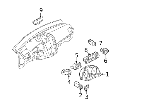 Cluster & Switches for 2010 Volkswagen Jetta #0
