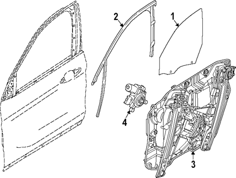 Glass - Front Door for 2024 BMW X2 #0