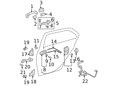 Rear Door for 2007 Toyota Yaris #0