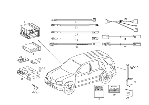Communication and Navigation System (Cns) for 2001 Mercedes-Benz ML430 #0