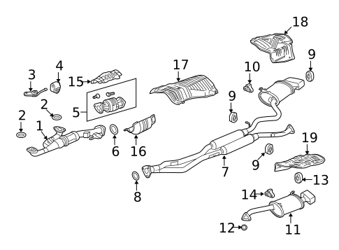 Exhaust Components for 2010 Acura TL #0