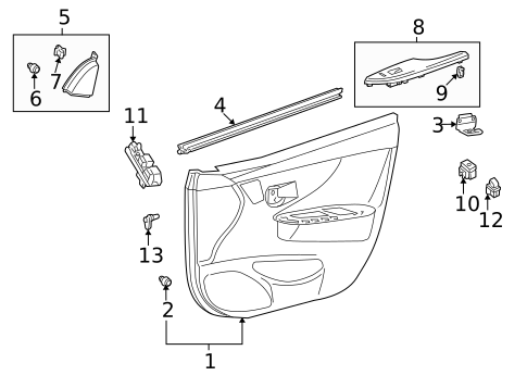 Front Door for 2012 Toyota Corolla #1