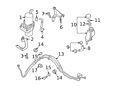 P/S Pump & Hoses for 2013 Mazda 3 #1