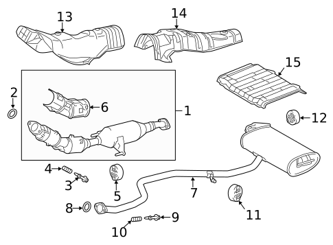 Exhaust Components for 2006 Lexus GX470 #1