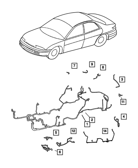 Wiring-Body & Accessories for 2002 Chrysler 300M #0