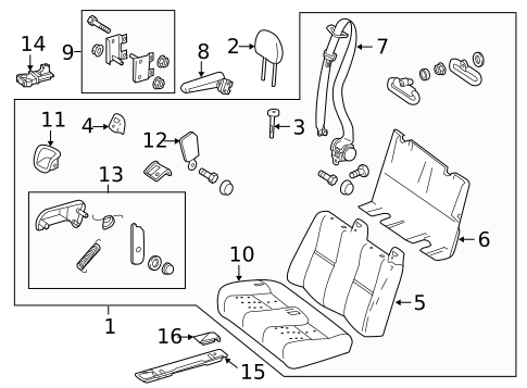 Rear Seat Components for 2015 Mercedes-Benz Sprinter 2500 #1