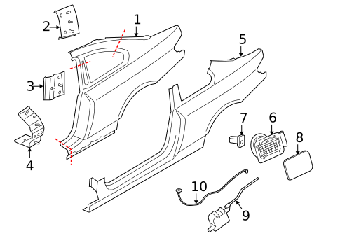 Quarter Panel & Components for 2009 BMW 335i #0