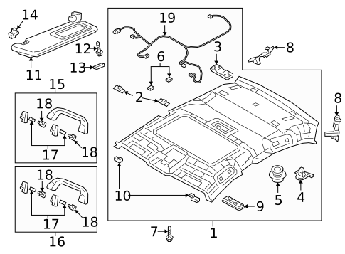 Interior Trim - Roof for 2023 Mazda 3 #1