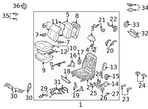 Front Seat Components for 2011 Lexus GS450h #0