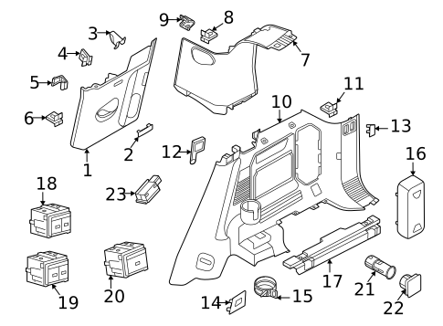 Interior Trim - Quarter Panels for 2022 Land Rover Discovery Sport #3