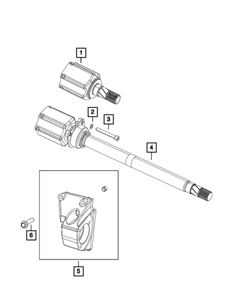 Front Axle Drive Shafts for 2015 Fiat 500L #1