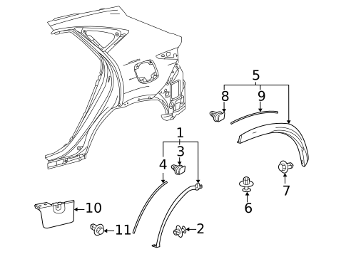 Exterior Trim - Quarter Panel for 2022 Lexus NX350h #0