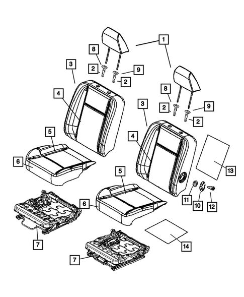 Front Seats - First Row for 2008 Dodge Ram 1500 #6