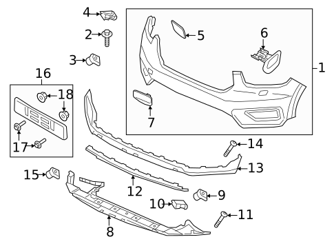 Bumper & Components - Front for 2019 Volvo XC40 #7