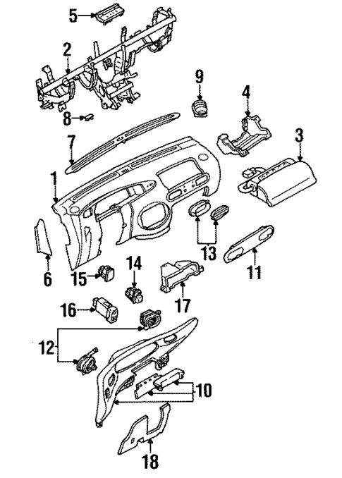 Instrument Panel for 1998 Ford Escort #0