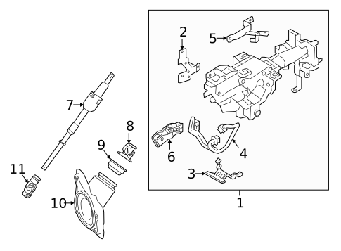 Steering Column Assembly for 2019 INFINITI Q60 #1