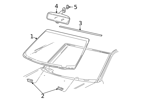 Glass - Windshield for 2002 Ford Expedition #0