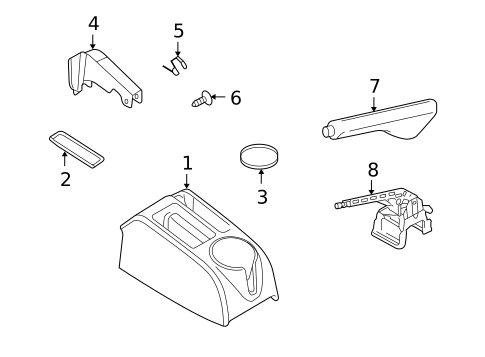Rear Console for 2009 Volkswagen Rabbit #1