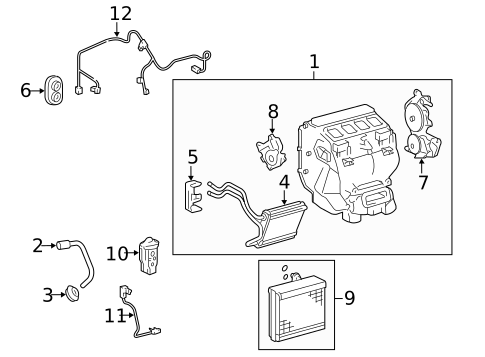 Evaporator & Heater Components for 2014 Toyota Camry #0