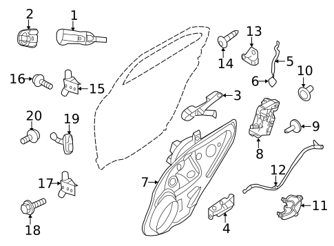 Lock & Hardware for 2010 Ford Fusion #1
