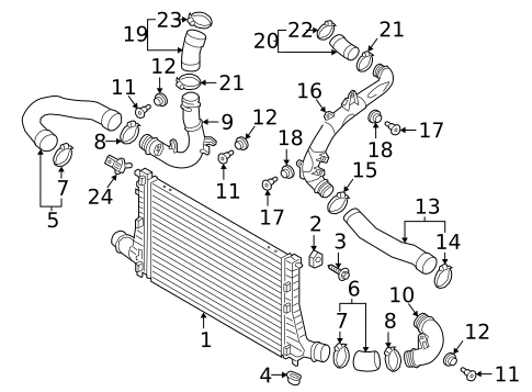 Intercooler for 2020 Volkswagen Atlas Cross Sport #0