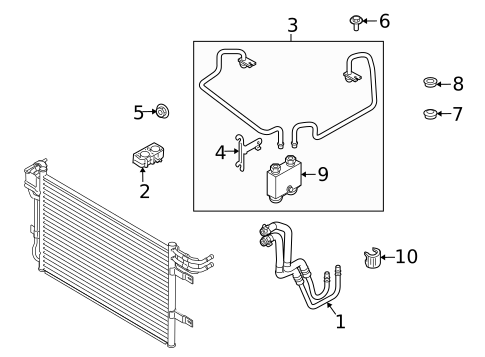 Trans Oil Cooler for 2013 Lincoln MKT #1