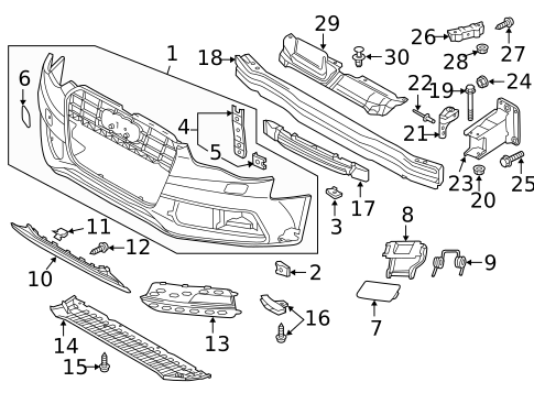 Bumper & Components - Front for 2015 Audi S5 #0