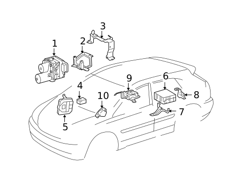 Anti-Lock Brakes for 2008 Lexus RX400h #0