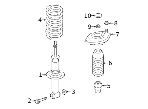 Struts & Components for 2023 Subaru Legacy #1