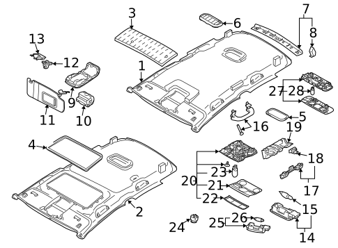 Interior Trim - Roof for 2009 Volkswagen Jetta #1