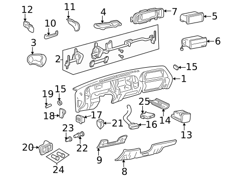 Switches, Solenoids & Actuators for 1998 GMC C2500 Pickup #3
