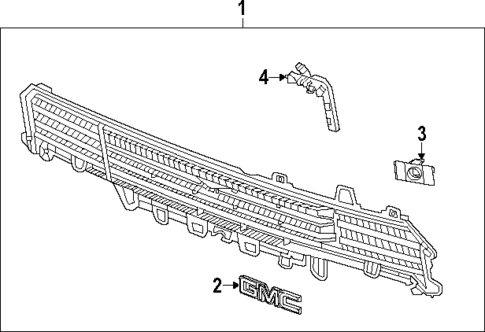Grille & Components for 2024 GMC Hummer EV Pickup #0