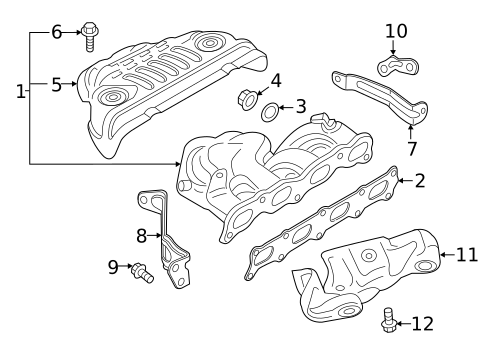 Exhaust Manifold for 2017 Mitsubishi Outlander Sport #0