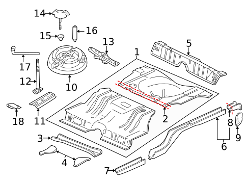 Rear Floor & Rails for 2007 Chevrolet Monte Carlo #0