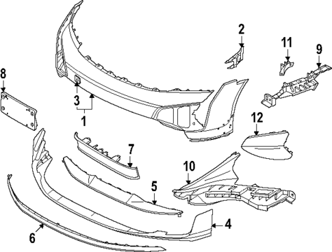 Bumper & Components - Front for 2025 Porsche Taycan #0