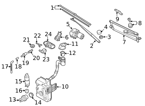 Wiper & Washer Components for 2019 Volkswagen Tiguan #2