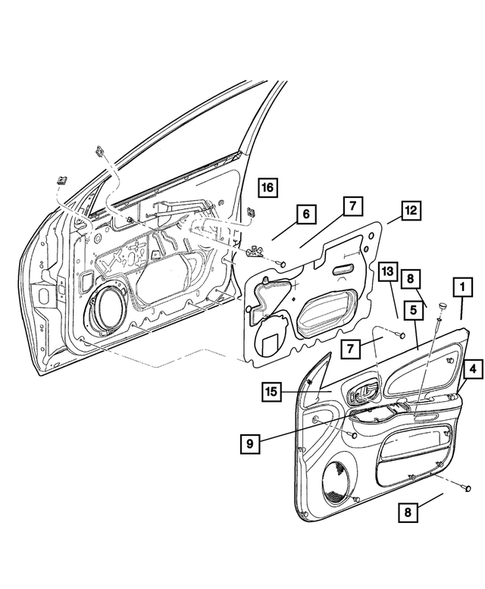 Door Trim Panels for 2004 Dodge Neon #0