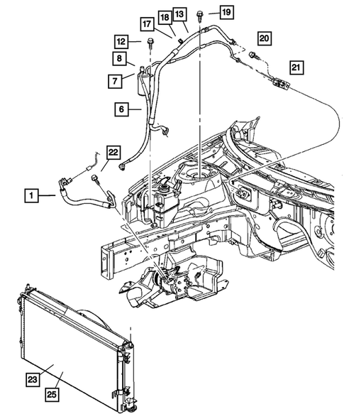 Air Conditioner and Heater Plumbing for 2001 Dodge Stratus #0