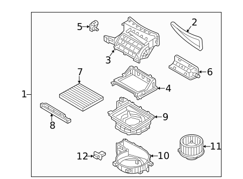 Blower Motor & Fan for 2013 Hyundai Elantra GT #0