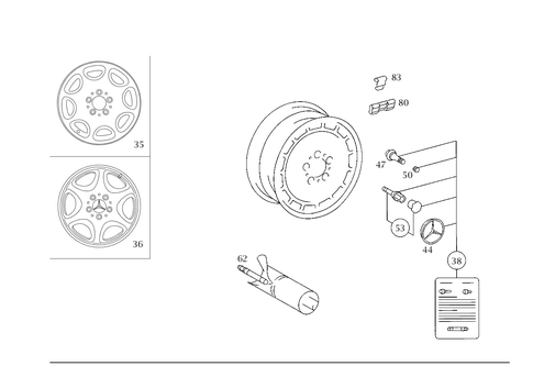Wheels for 1993 Mercedes-Benz 500SEC #1