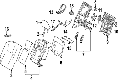 Rear Seat Components for 2024 Lexus RX450h+ #8
