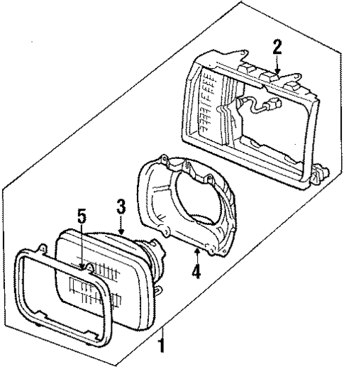 Headlamp Components for 1987 Toyota Tercel #0