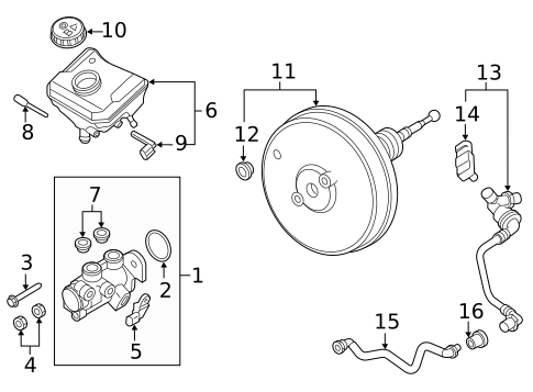 Master Cylinder - Components On Dash Panel for 2022 Audi SQ7 #0