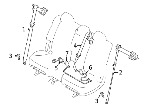 Seat Belt for 2016 Mazda CX-9 #1