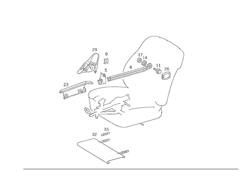 Belt Lock Mounting, Covering for 1989 Mercedes-Benz 300E #2